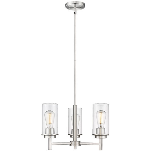 Janna 3 Light 18 inch Brushed Nickel Chandelier Ceiling Light